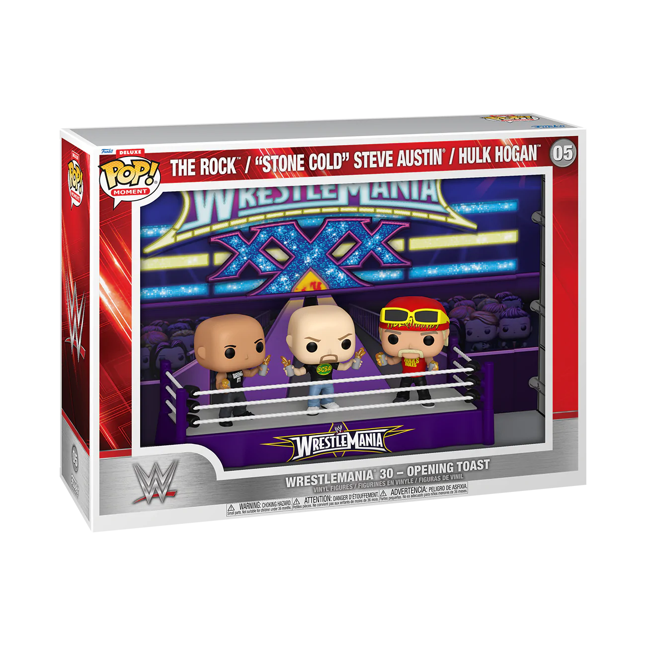 WWE Funko POP Moments Deluxe Vinil Figure paket od 3 Wrestlemania 30 Opening Toast fotografija proizvoda