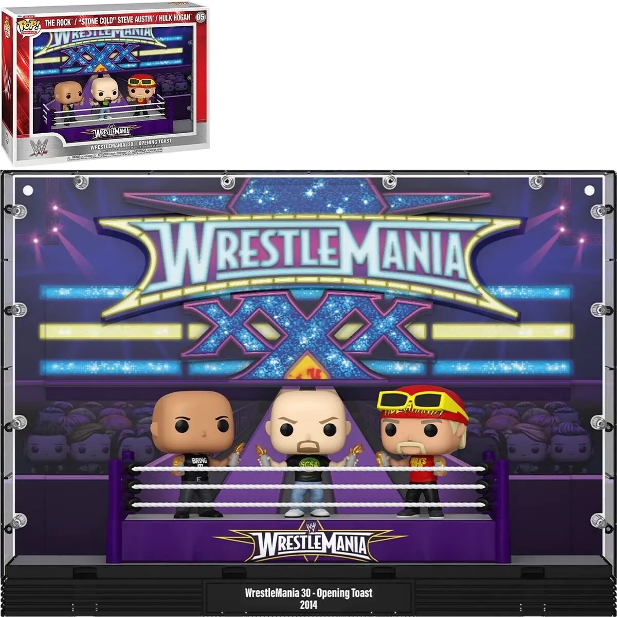 WWE Funko POP Moments Deluxe Vinil Figure paket od 3 Wrestlemania 30 Opening Toast fotografija proizvoda