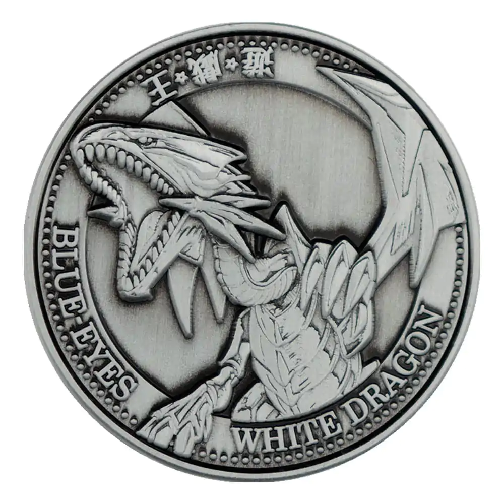 Yu-Gi-Oh! Collectable Coin Blue-Eyes White Dragon Limited Edition - Kolekcionarski novčić fotografija proizvoda