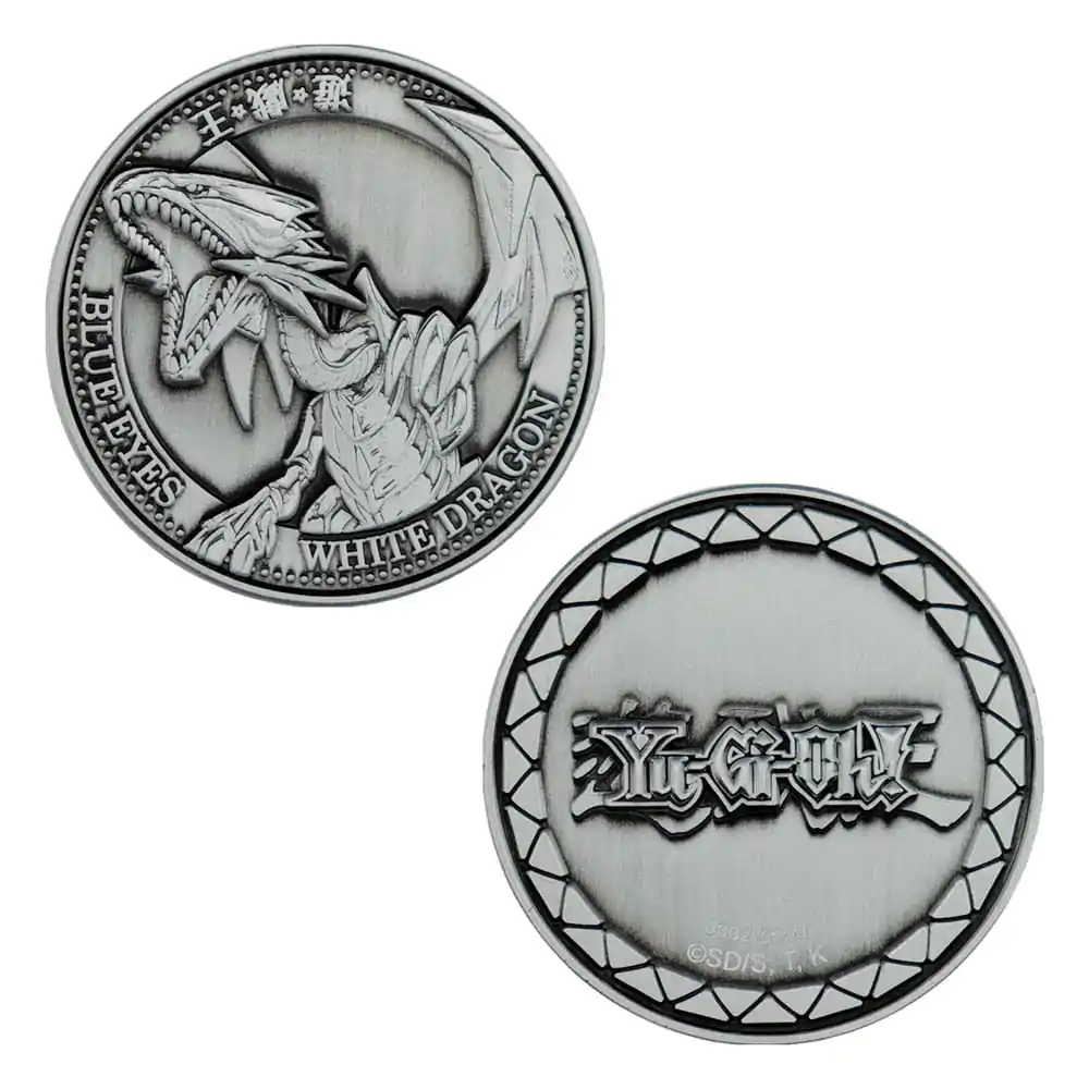 Yu-Gi-Oh! Collectable Coin Blue-Eyes White Dragon Limited Edition - Kolekcionarski novčić fotografija proizvoda