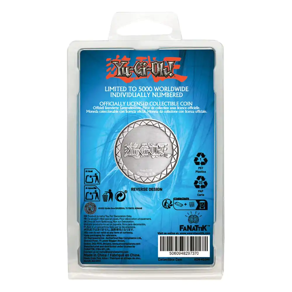 Yu-Gi-Oh! Collectable Coin Blue-Eyes White Dragon Limited Edition - Kolekcionarski novčić fotografija proizvoda