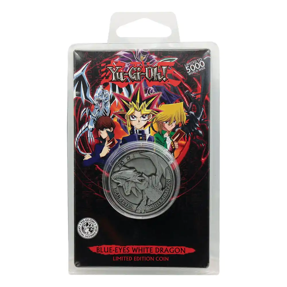 Yu-Gi-Oh! Collectable Coin Blue-Eyes White Dragon Limited Edition - Kolekcionarski novčić fotografija proizvoda
