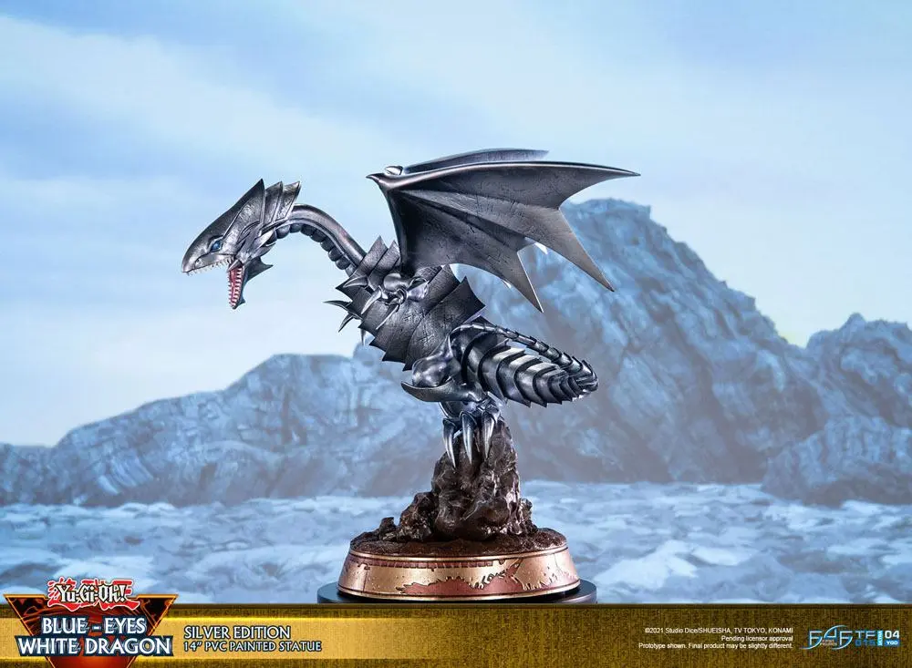 Yu-Gi-Oh! PVC kip Plavi zmaj bijelih očiju Srebrno izdanje 35 cm fotografija proizvoda