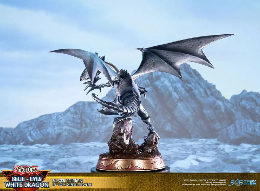 Yu-Gi-Oh! PVC kip Plavi zmaj bijelih očiju Srebrno izdanje 35 cm fotografija proizvoda