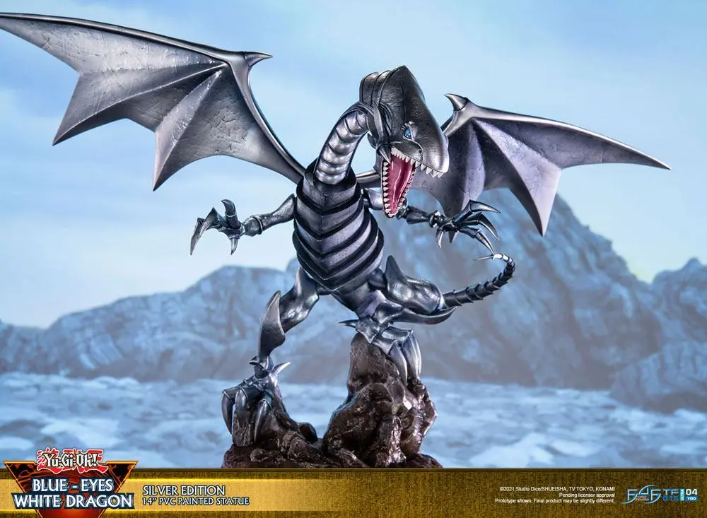 Yu-Gi-Oh! PVC kip Plavi zmaj bijelih očiju Srebrno izdanje 35 cm fotografija proizvoda