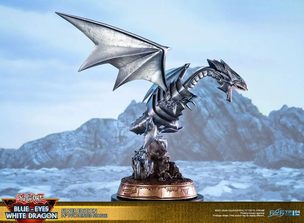 Yu-Gi-Oh! PVC kip Plavi zmaj bijelih očiju Srebrno izdanje 35 cm fotografija proizvoda