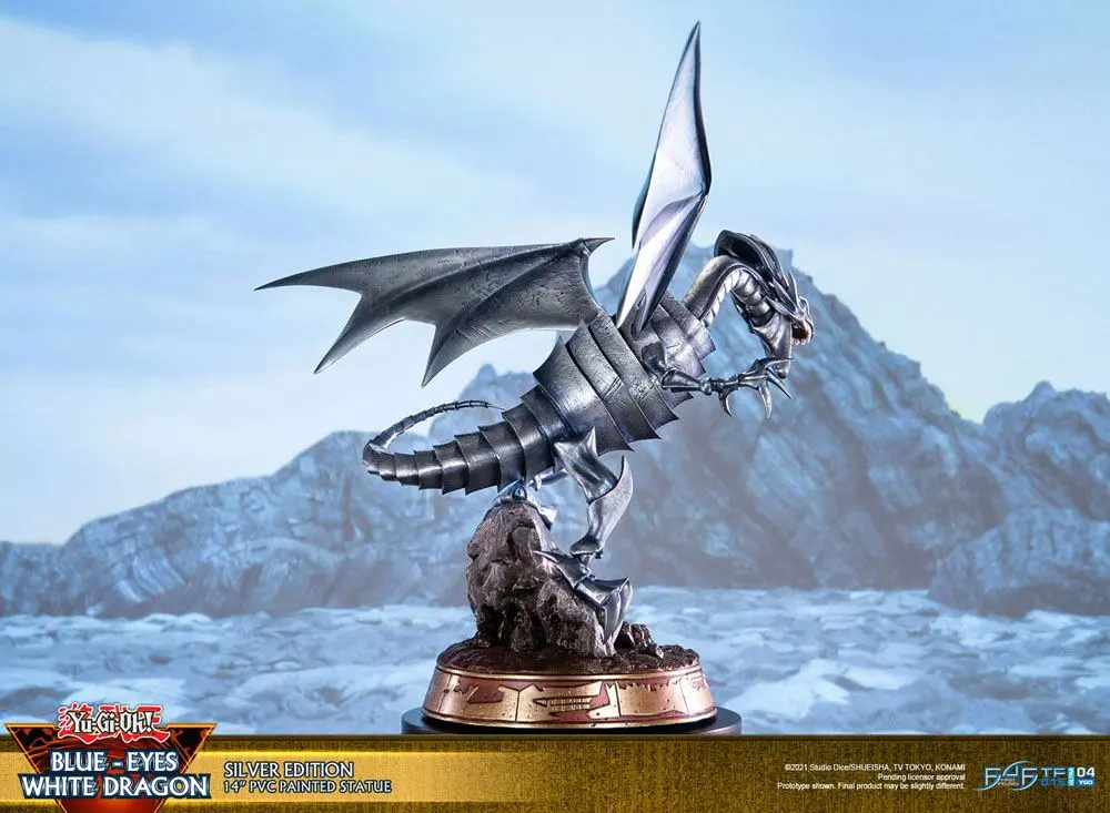 Yu-Gi-Oh! PVC kip Plavi zmaj bijelih očiju Srebrno izdanje 35 cm fotografija proizvoda