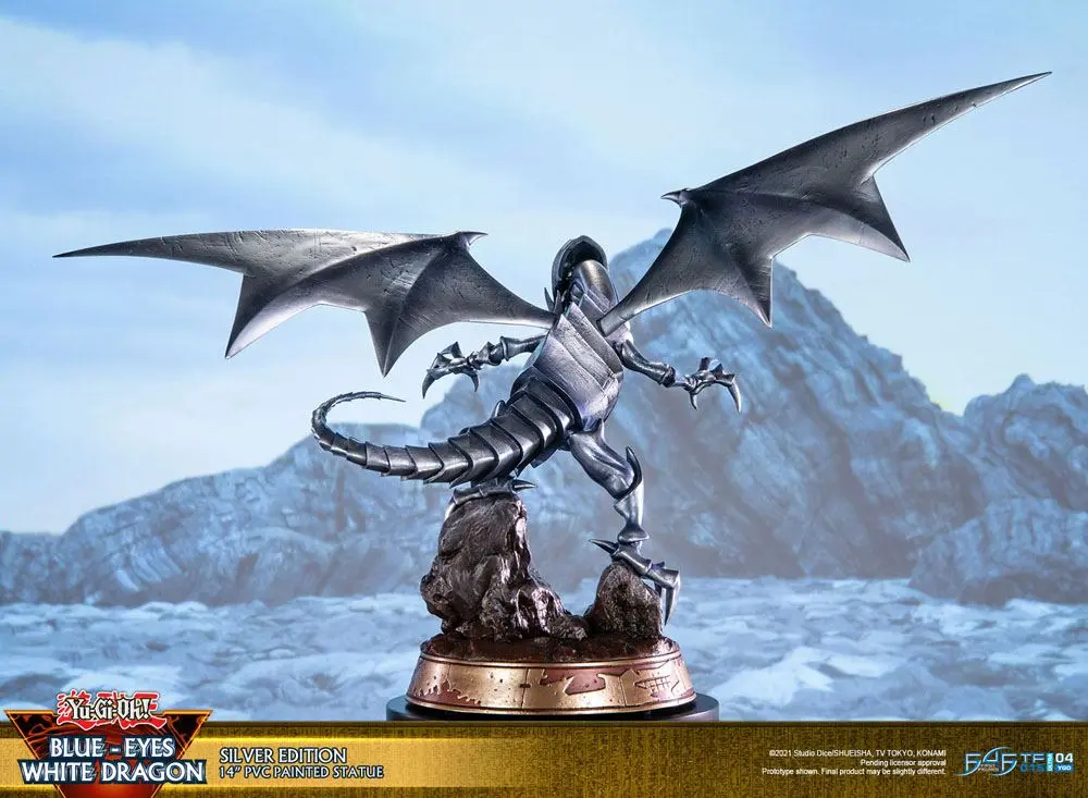 Yu-Gi-Oh! PVC kip Plavi zmaj bijelih očiju Srebrno izdanje 35 cm fotografija proizvoda