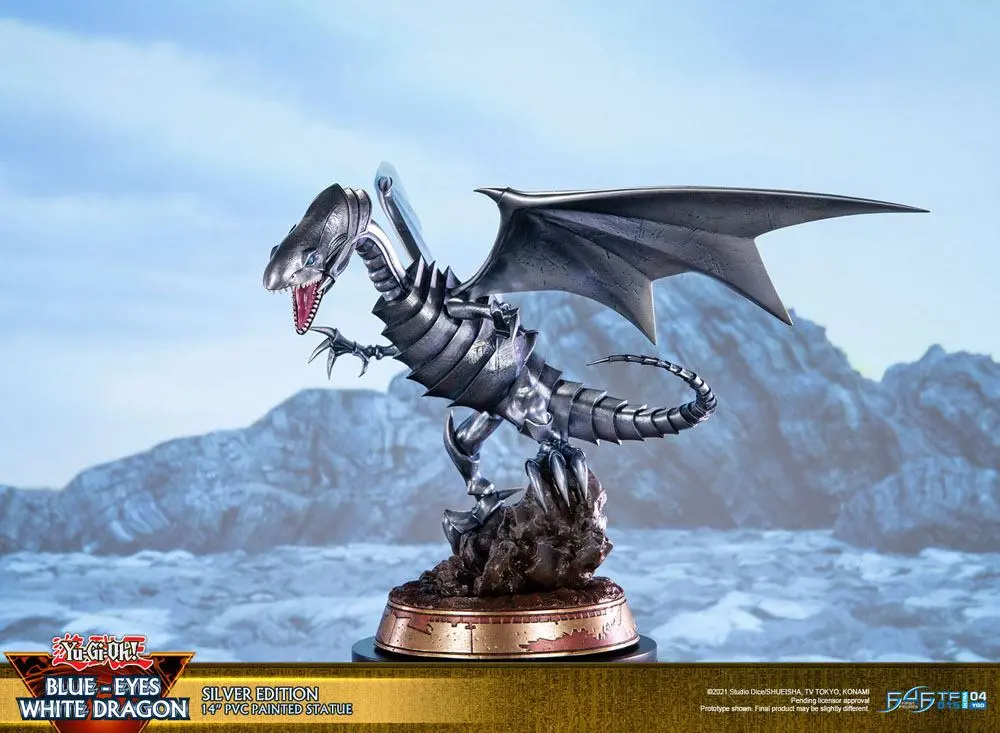 Yu-Gi-Oh! PVC kip Plavi zmaj bijelih očiju Srebrno izdanje 35 cm fotografija proizvoda