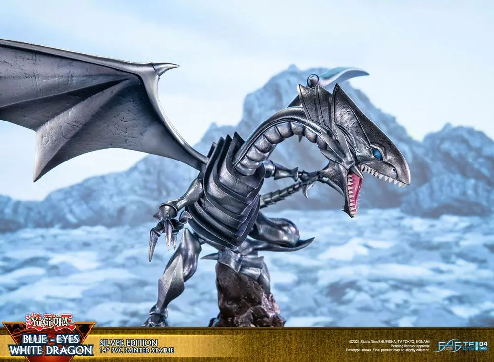 Yu-Gi-Oh! PVC kip Plavi zmaj bijelih očiju Srebrno izdanje 35 cm fotografija proizvoda