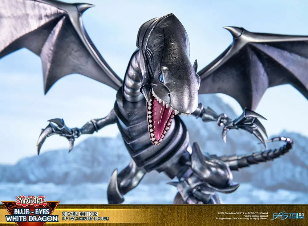 Yu-Gi-Oh! PVC kip Plavi zmaj bijelih očiju Srebrno izdanje 35 cm fotografija proizvoda