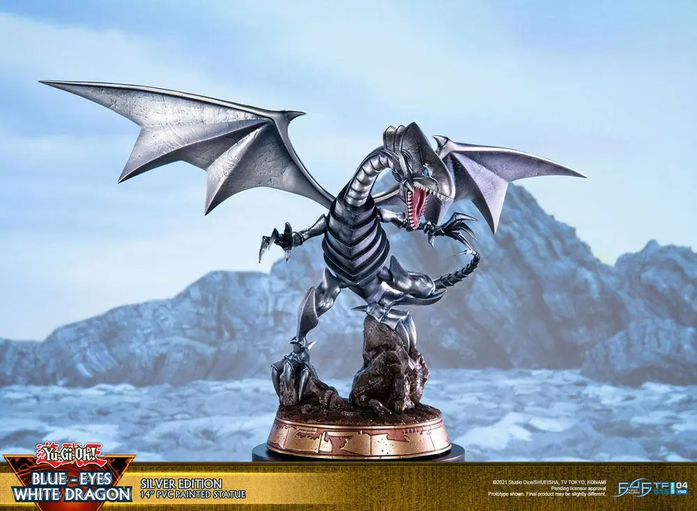 Yu-Gi-Oh! PVC kip Plavi zmaj bijelih očiju Srebrno izdanje 35 cm fotografija proizvoda