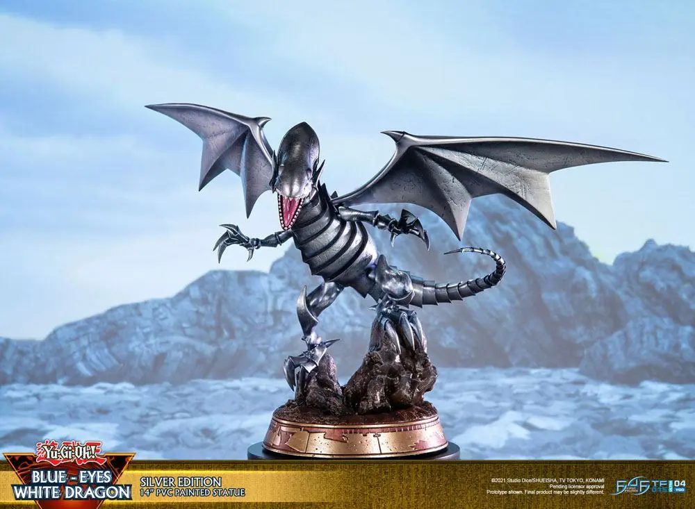 Yu-Gi-Oh! PVC kip Plavi zmaj bijelih očiju Srebrno izdanje 35 cm fotografija proizvoda
