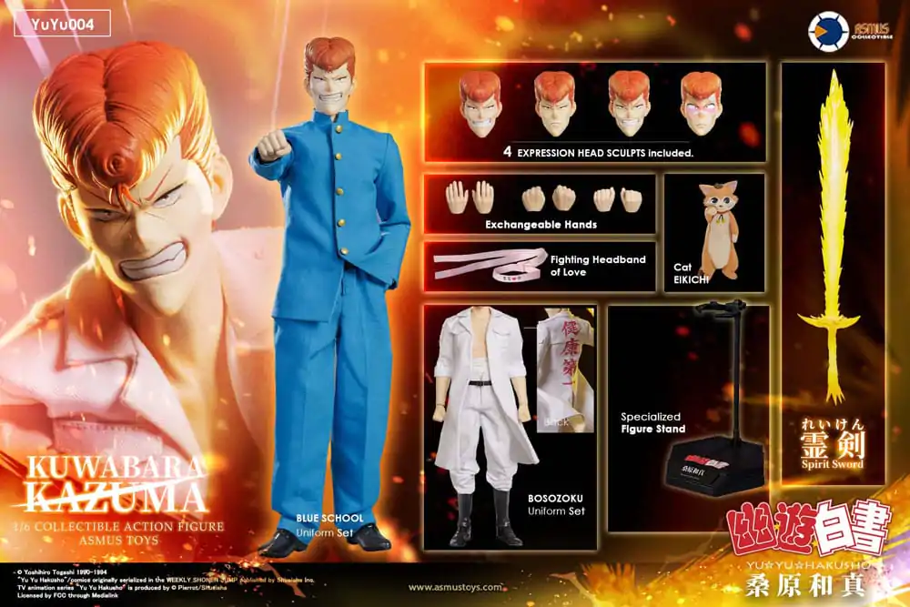 Yu Yu Hakusho akcijska figura 1/6 Kazuma Kuwabara 30 cm fotografija proizvoda