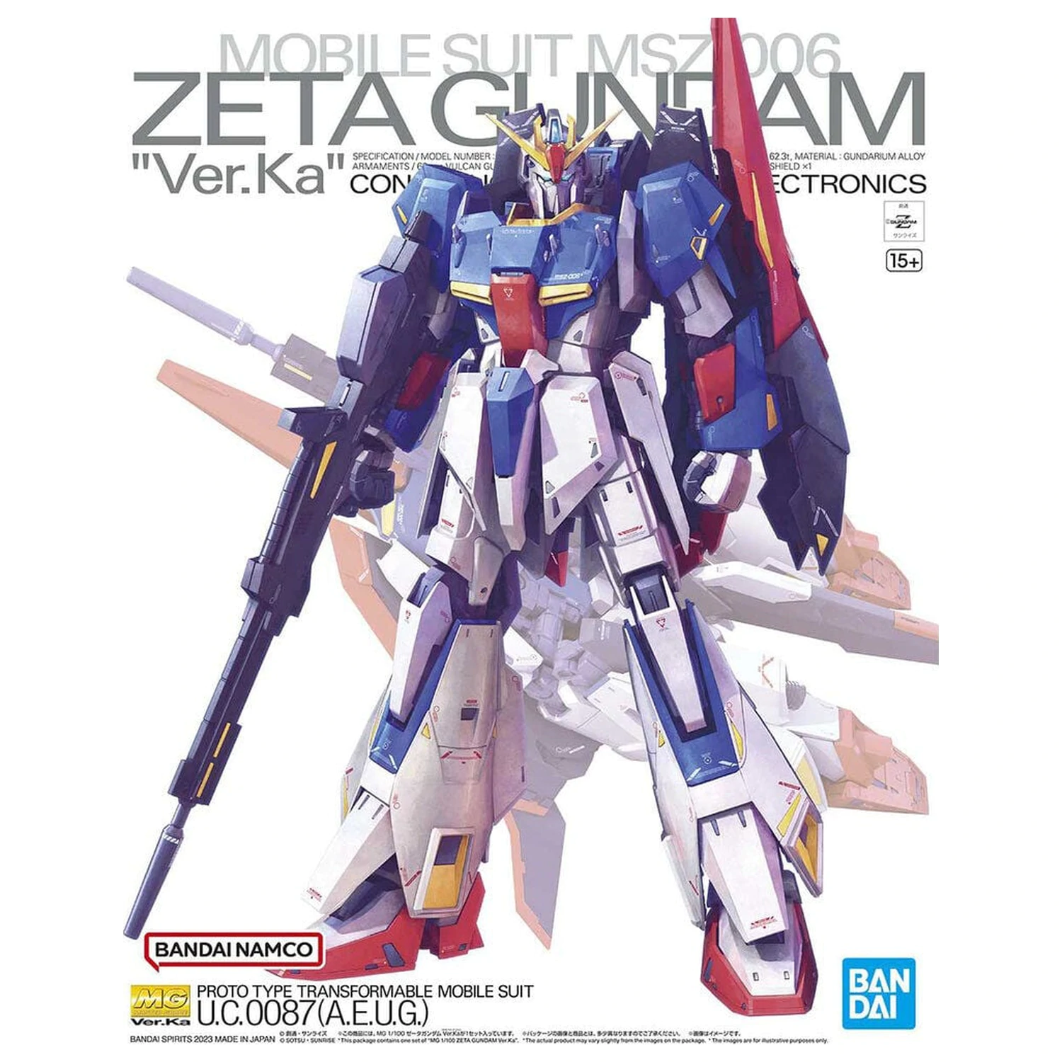 Zeta Gundam MSZ-006 Zeta Gundam Ver. Ka Komplet modela pokretnog odijela MG 1/100 fotografija proizvoda