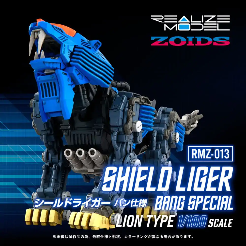 Zoids Plastic Model Kit 1/100 RMZ-013 Shield Liger Bang Special 25 cm fotografija proizvoda
