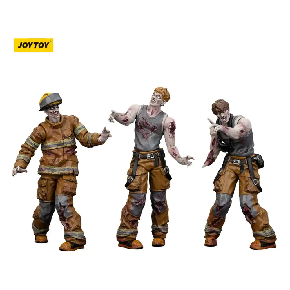 Zombie Dark Source akcijske figure 3-Pack vatrogasci 8 cm fotografija proizvoda