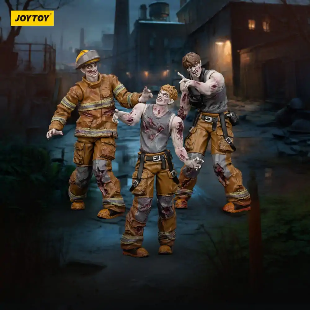 Zombie Dark Source akcijske figure 3-Pack vatrogasci 8 cm fotografija proizvoda