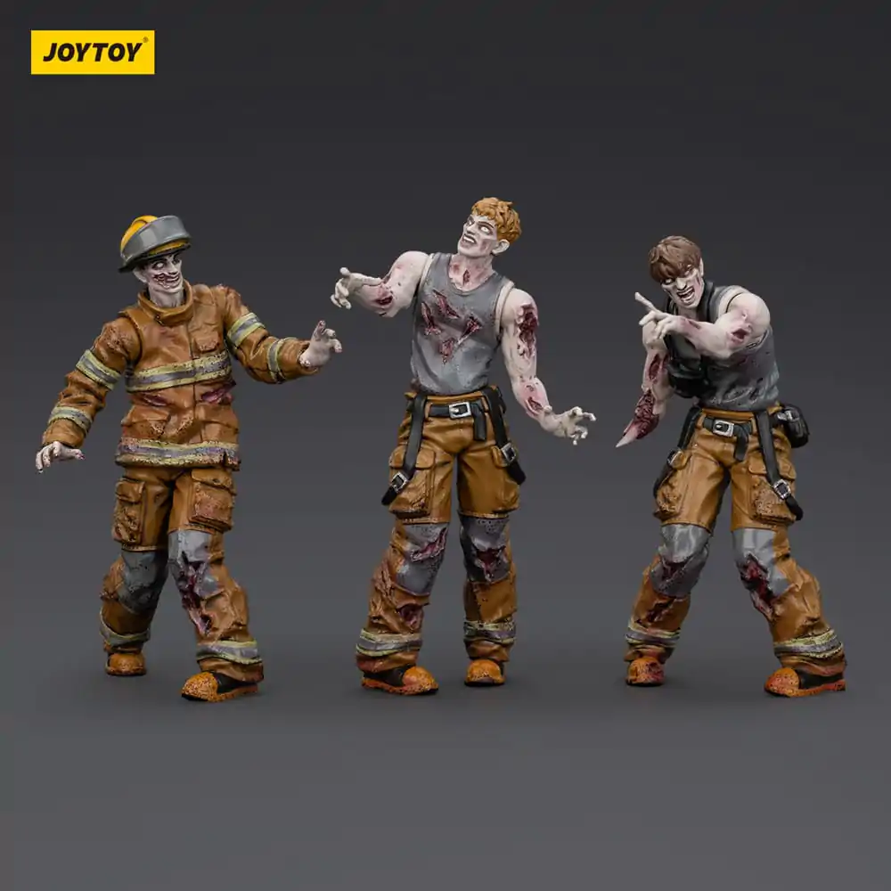 Zombie Dark Source akcijske figure 3-Pack vatrogasci 8 cm fotografija proizvoda