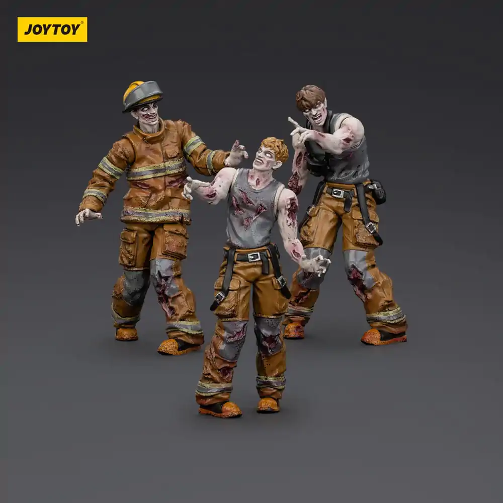 Zombie Dark Source akcijske figure 3-Pack vatrogasci 8 cm fotografija proizvoda