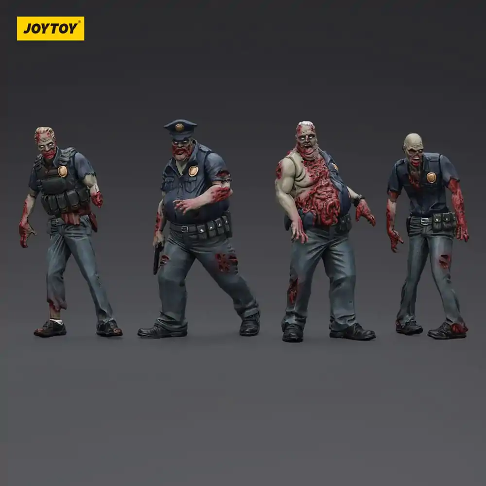 Zombie Dark Source akcijske figure 4-Pack Policija (Muški) 8 cm fotografija proizvoda