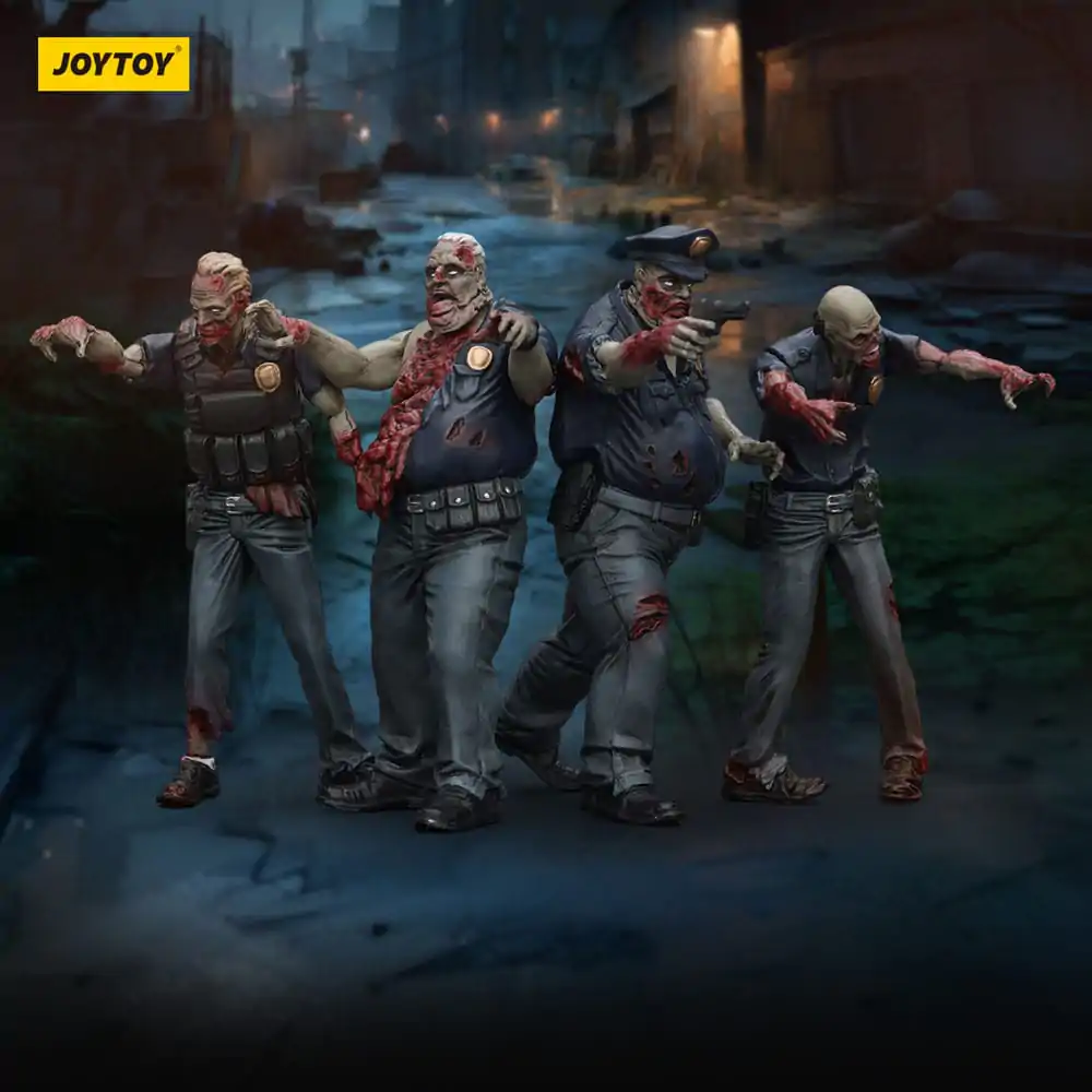 Zombie Dark Source akcijske figure 4-Pack Policija (Muški) 8 cm fotografija proizvoda