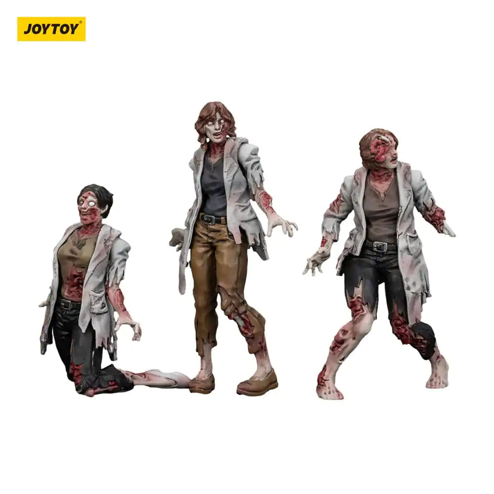 Zombie Dark Source akcijske figure 3-Pack znanstvenici (ženski) 8 cm fotografija proizvoda