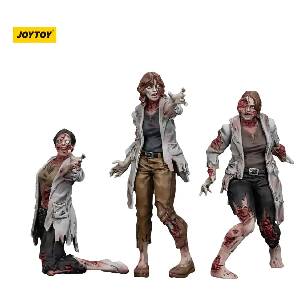 Zombie Dark Source akcijske figure 3-Pack znanstvenici (ženski) 8 cm fotografija proizvoda