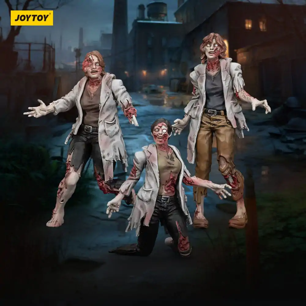 Zombie Dark Source akcijske figure 3-Pack znanstvenici (ženski) 8 cm fotografija proizvoda