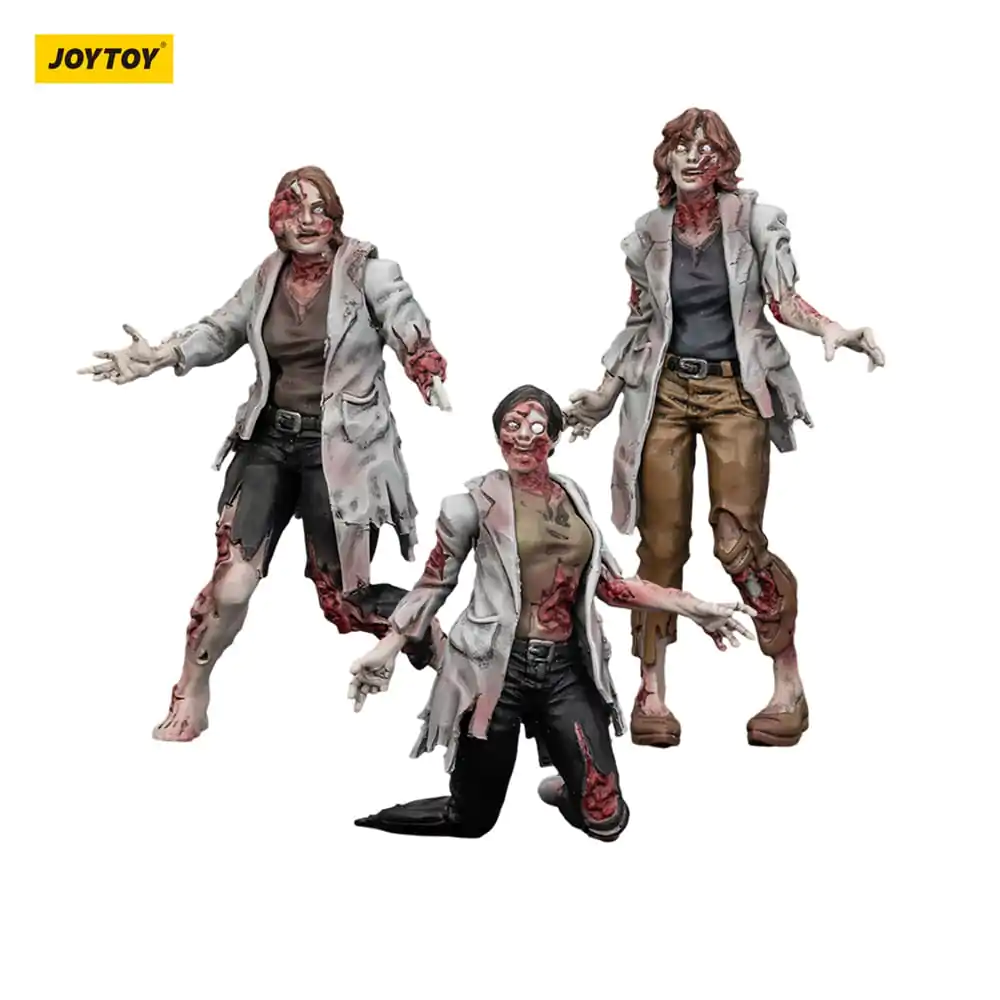 Zombie Dark Source akcijske figure 3-Pack znanstvenici (ženski) 8 cm fotografija proizvoda