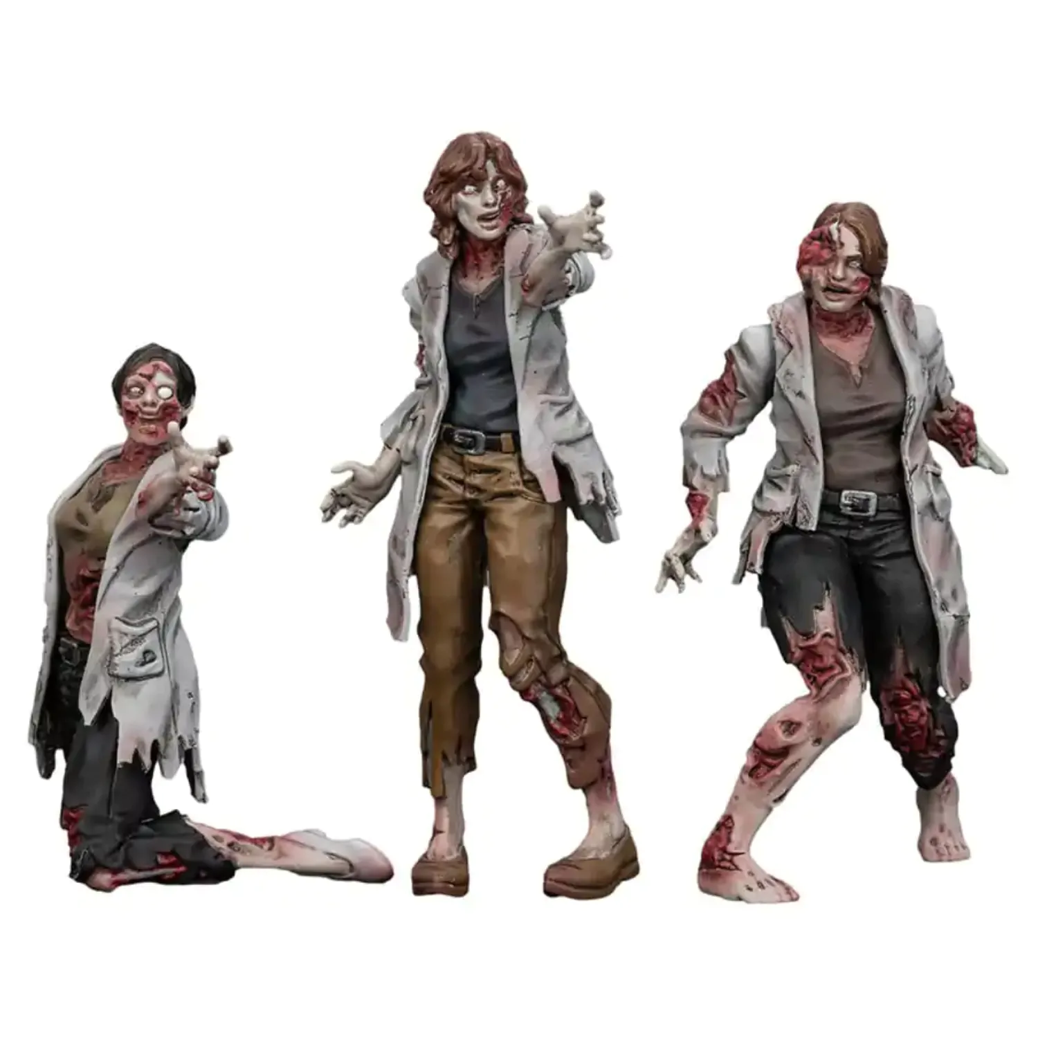 Zombie Dark Source akcijske figure 3-Pack znanstvenici (ženski) 8 cm fotografija proizvoda