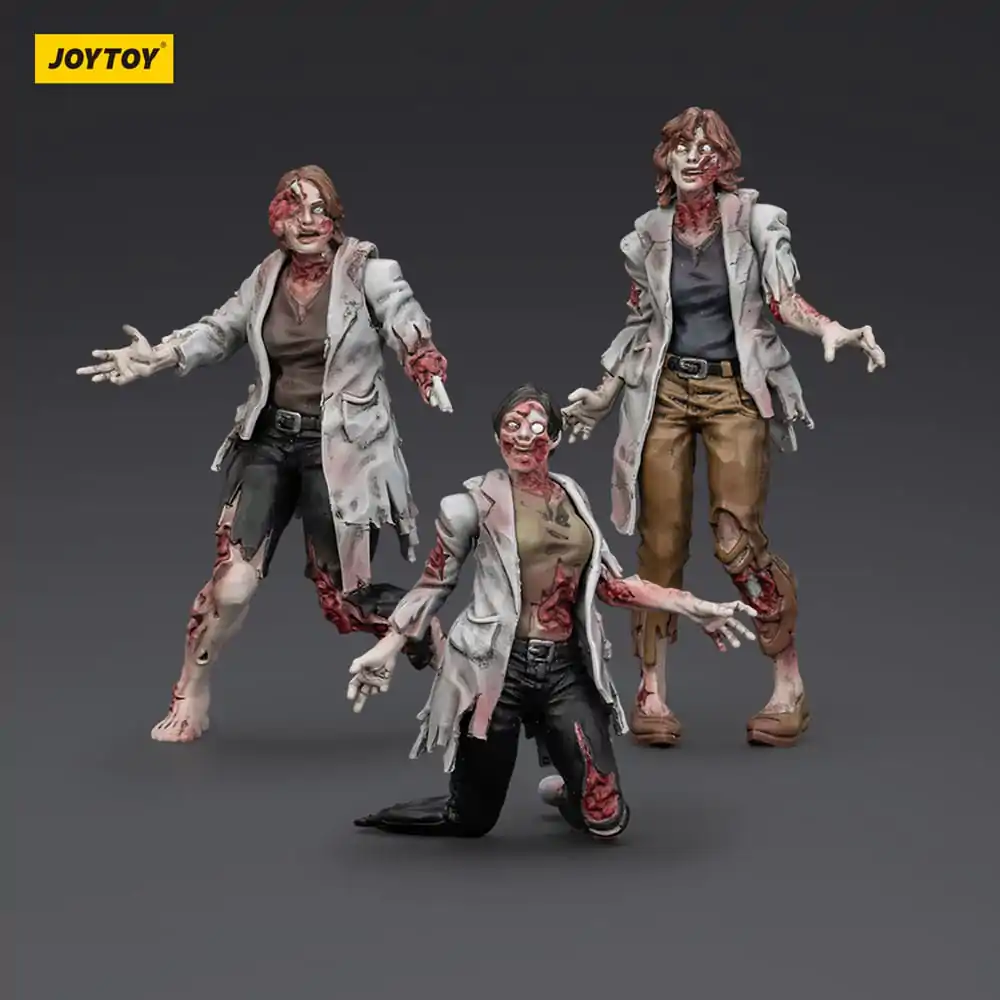 Zombie Dark Source akcijske figure 3-Pack znanstvenici (ženski) 8 cm fotografija proizvoda