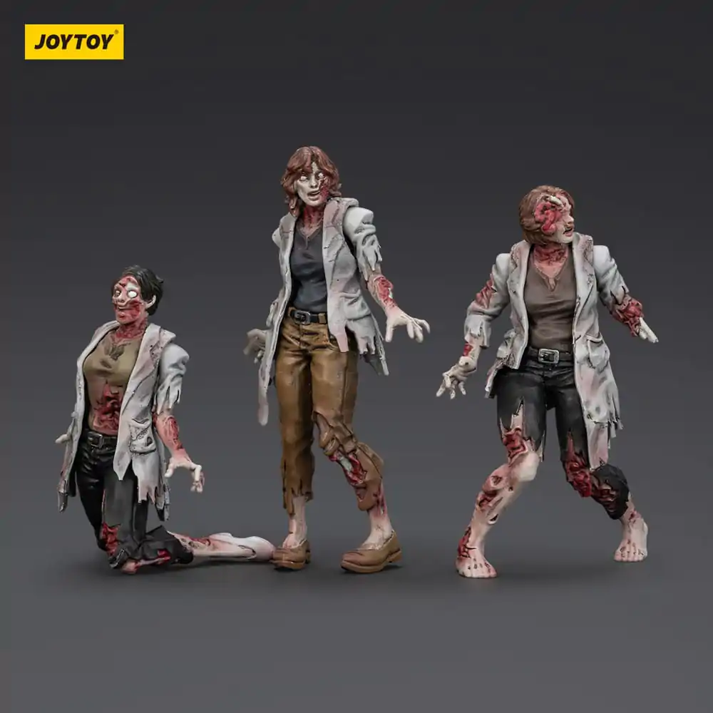 Zombie Dark Source akcijske figure 3-Pack znanstvenici (ženski) 8 cm fotografija proizvoda