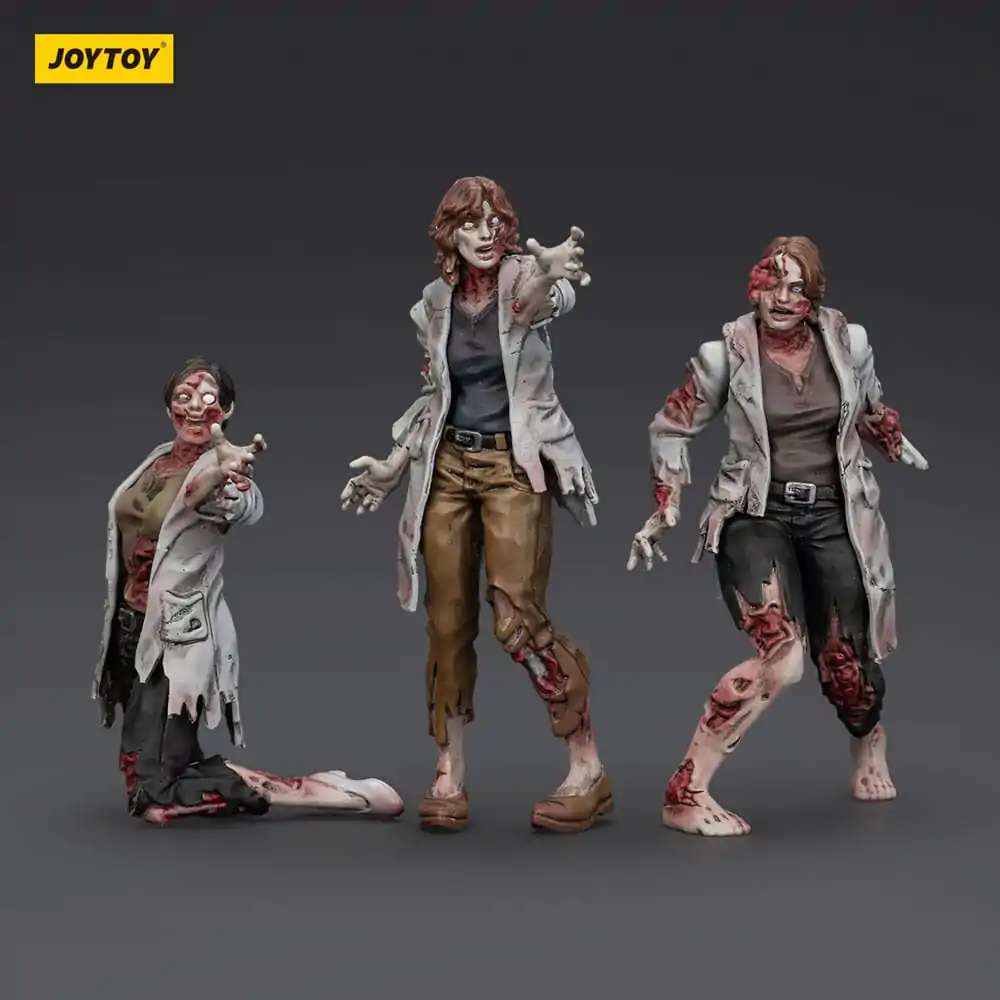 Zombie Dark Source akcijske figure 3-Pack znanstvenici (ženski) 8 cm fotografija proizvoda