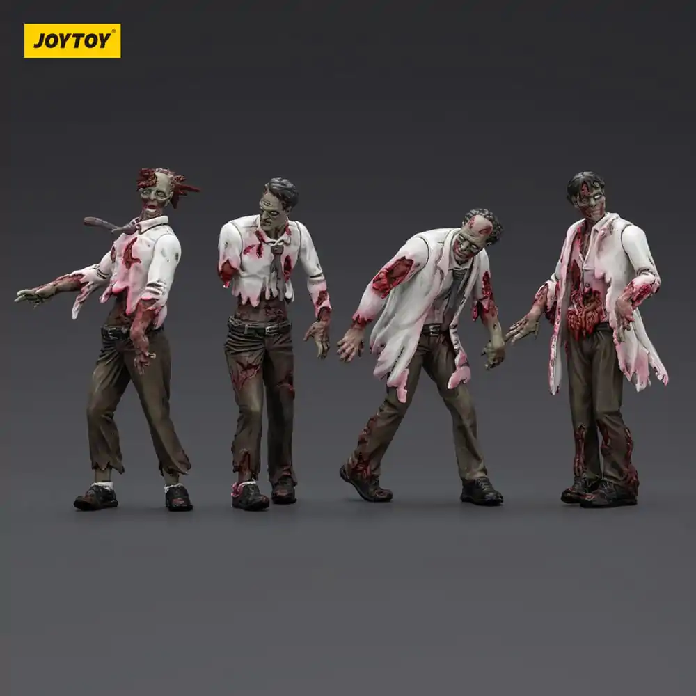 Zombie Dark Source akcijske figure 4-Pack znanstvenici (muški) 8 cm fotografija proizvoda