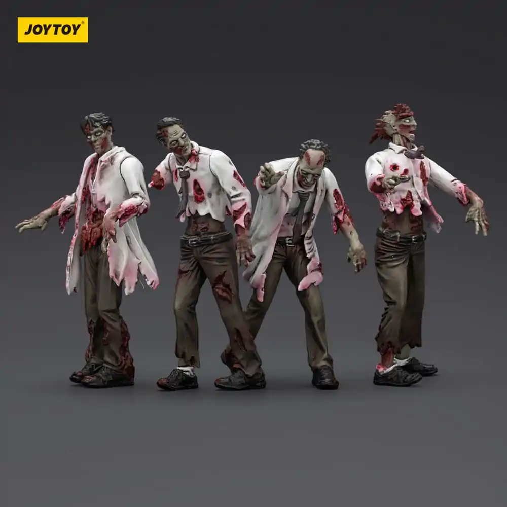 Zombie Dark Source akcijske figure 4-Pack znanstvenici (muški) 8 cm fotografija proizvoda