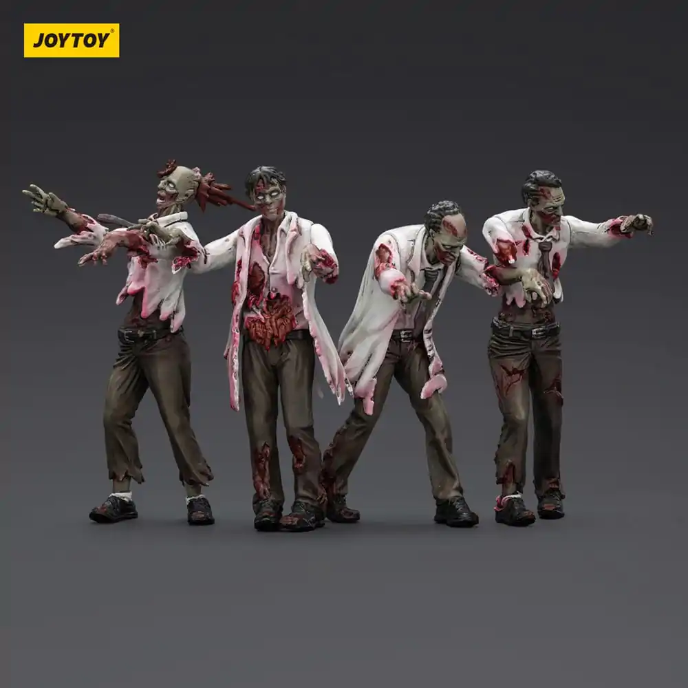 Zombie Dark Source akcijske figure 4-Pack znanstvenici (muški) 8 cm fotografija proizvoda