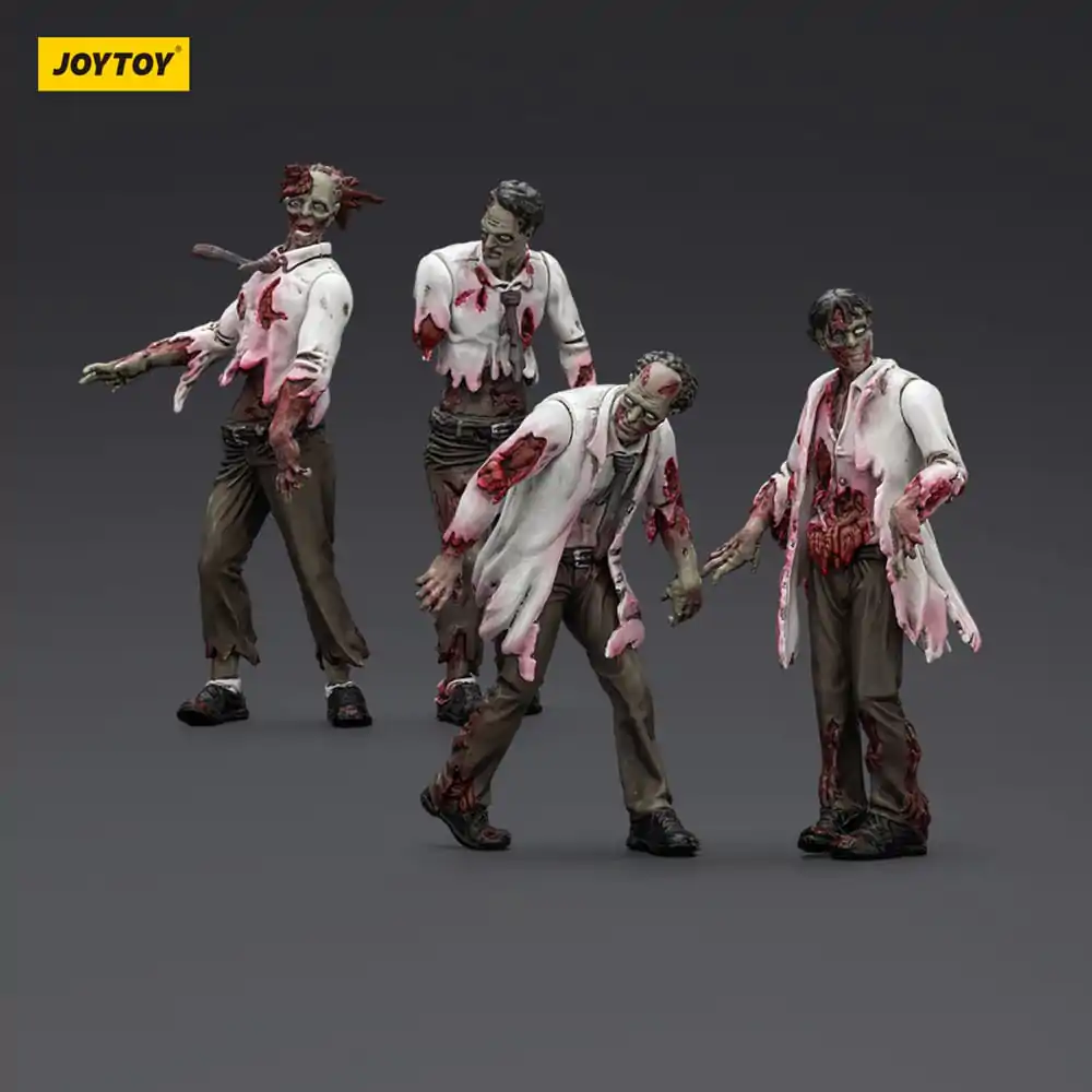 Zombie Dark Source akcijske figure 4-Pack znanstvenici (muški) 8 cm fotografija proizvoda