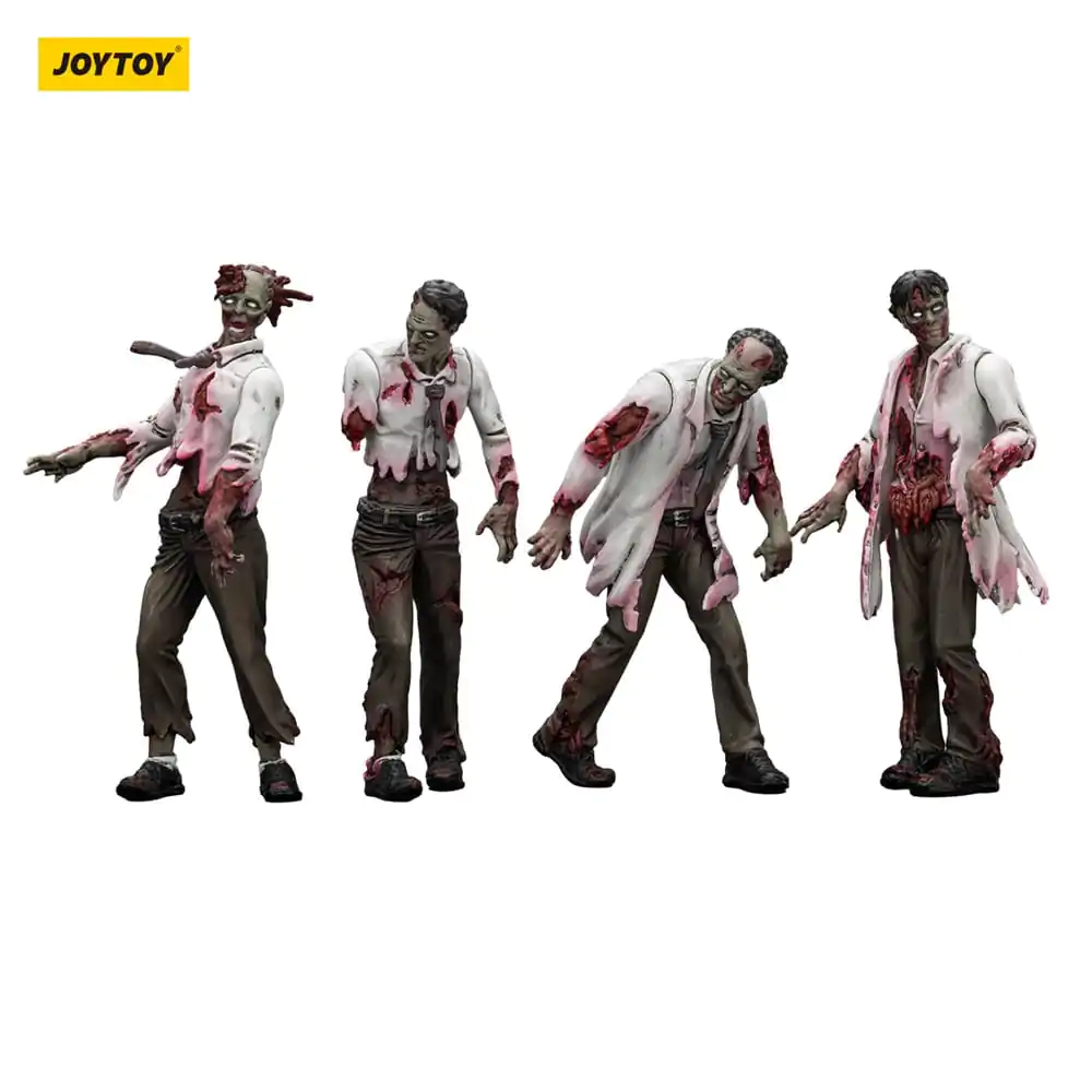 Zombie Dark Source akcijske figure 4-Pack znanstvenici (muški) 8 cm fotografija proizvoda