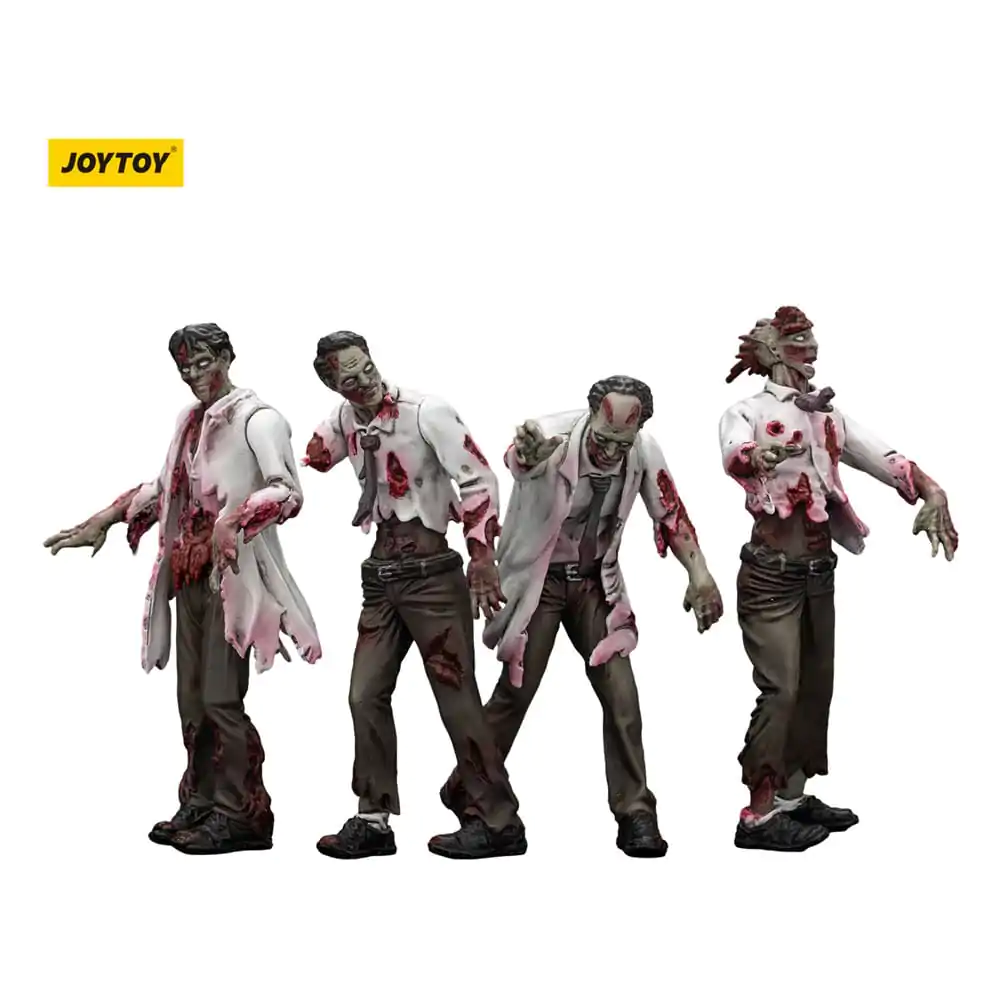 Zombie Dark Source akcijske figure 4-Pack znanstvenici (muški) 8 cm fotografija proizvoda