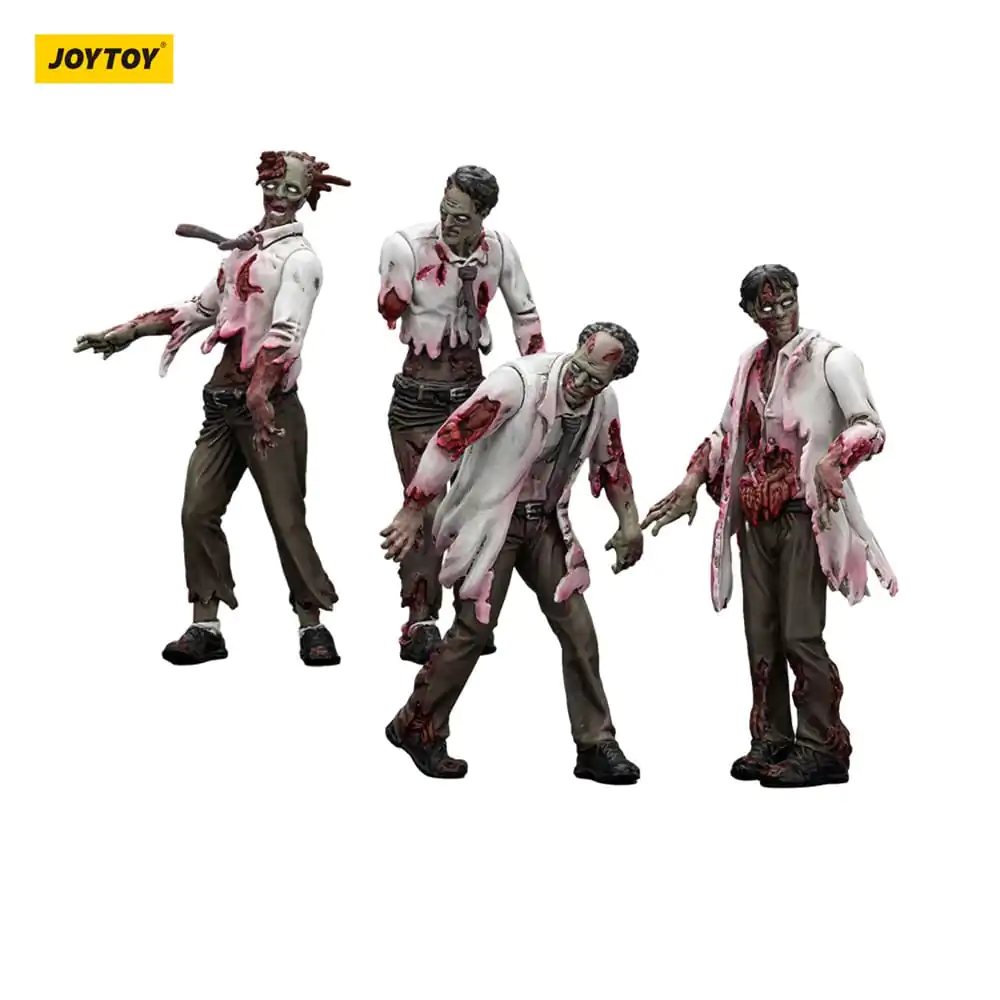 Zombie Dark Source akcijske figure 4-Pack znanstvenici (muški) 8 cm fotografija proizvoda