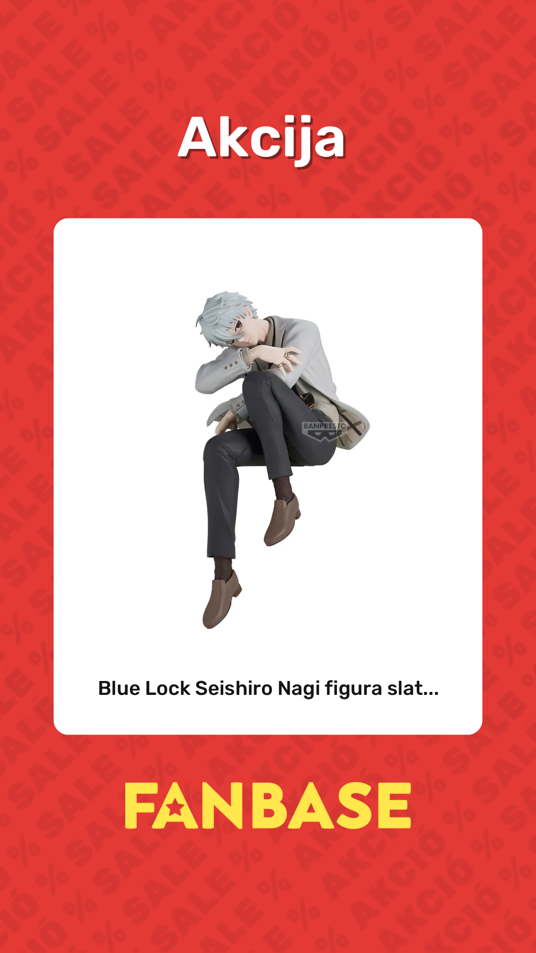 Akcija: Blue Lock Seishiro Nagi figura slat...