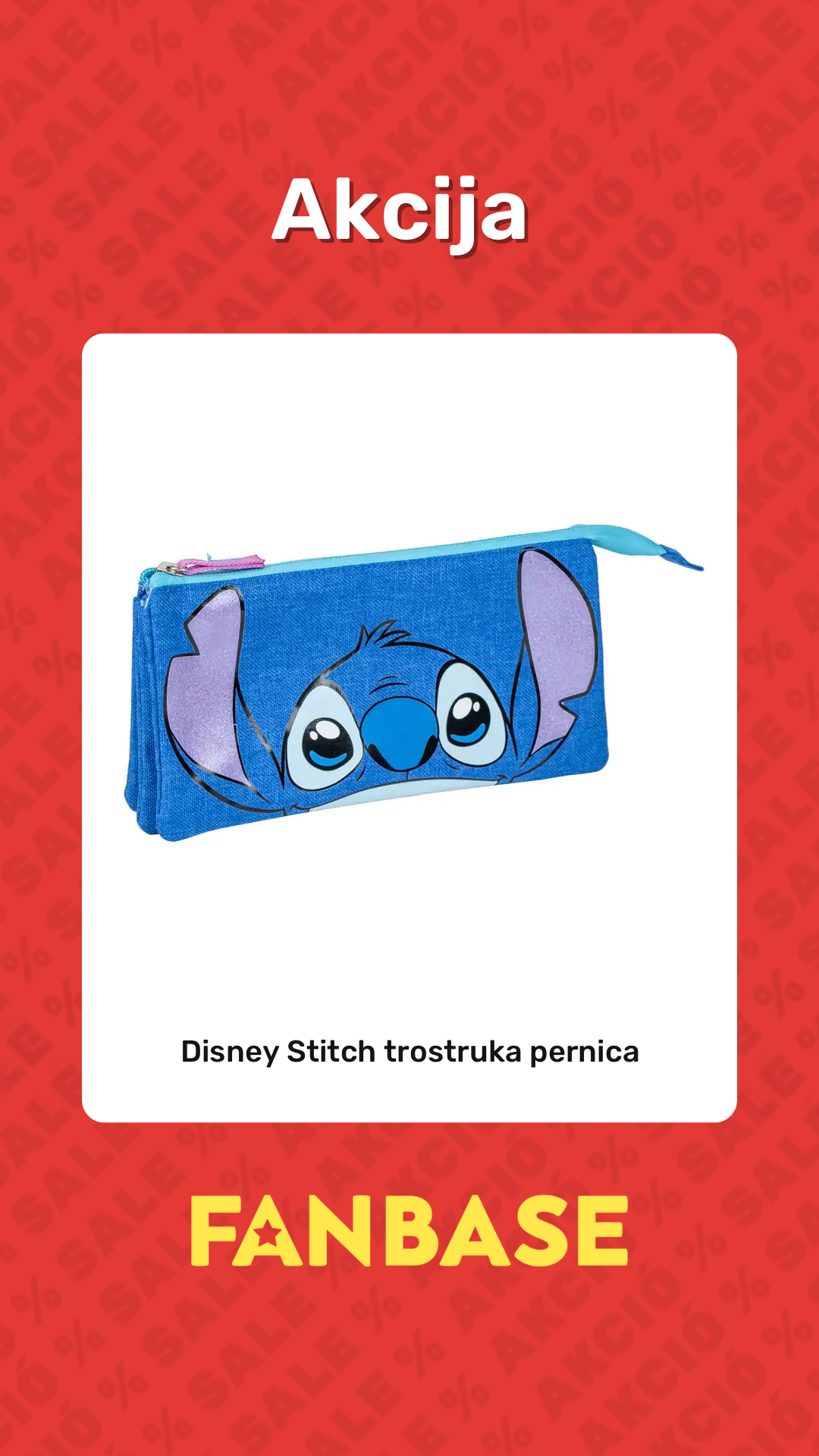 Akcija: Disney Stitch trostruka pernica