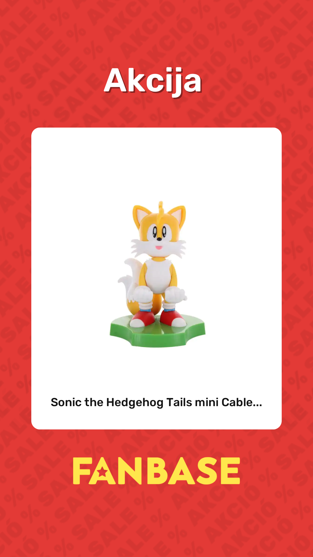 Akcija: Sonic the Hedgehog Tails mini Cable...