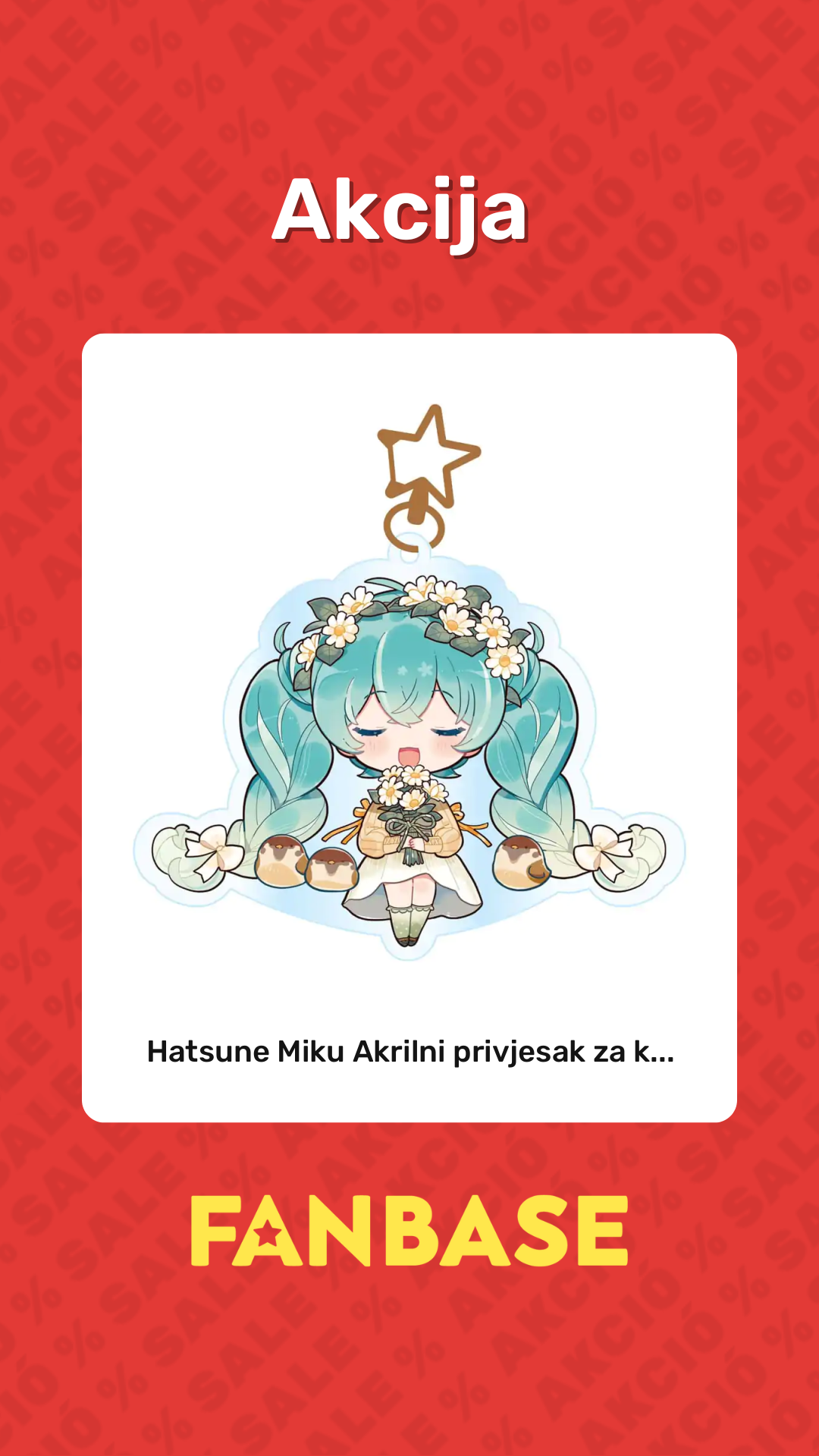 Akcija: Hatsune Miku Akrilni privjesak za k...