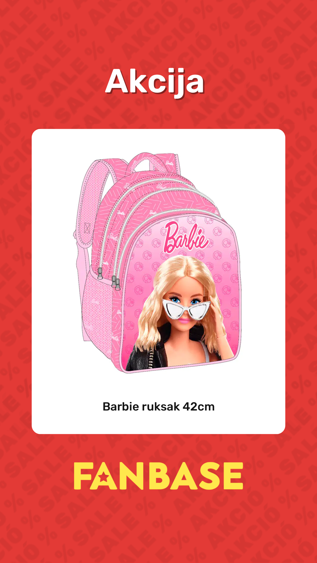 Akcija: Barbie ruksak 42cm