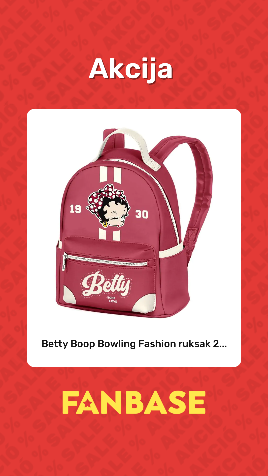 Akcija: Betty Boop Bowling Fashion ruksak 2...