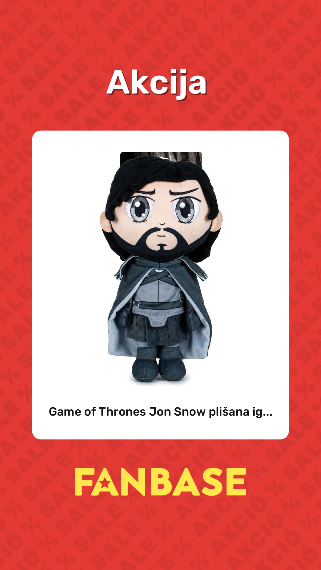 Akcija: Game of Thrones Jon Snow plišana ig...