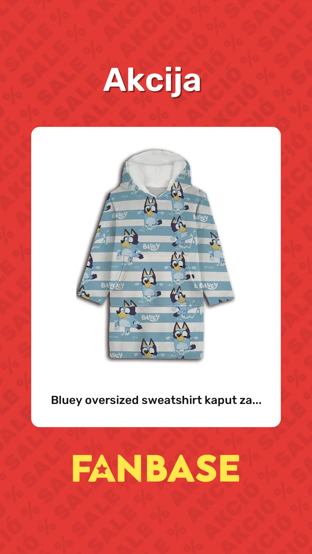 Akcija: Bluey oversized sweatshirt kaput za...