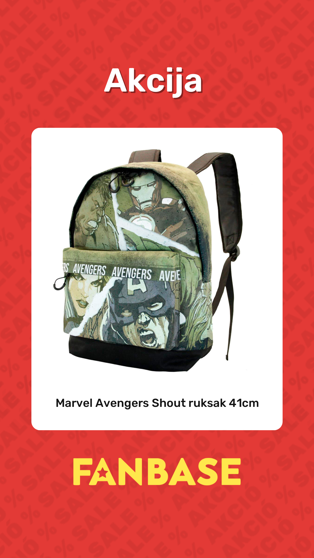 Akcija: Marvel Avengers Shout ruksak 41cm